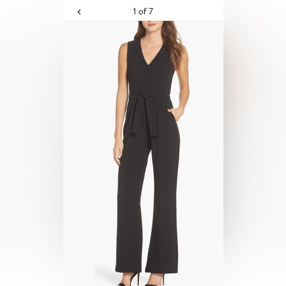 Vince Camuto Pants - Vince Camuto Black Tie-Waist Jumpsuit NWT